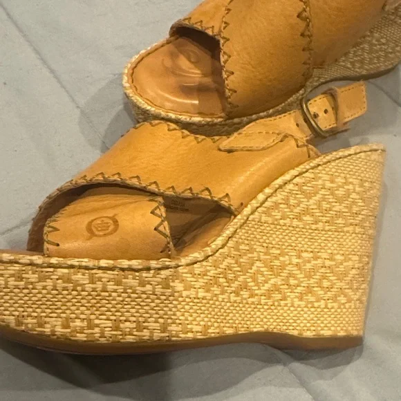 Born Light Brown Wedge Sandals - Picture 2 of 6